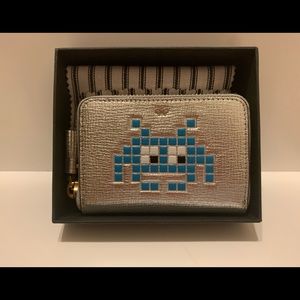 Anya Hindmarch Small Wallet Space Invader Silver